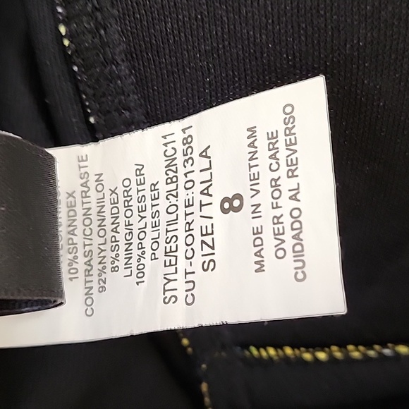 LA Blanca Coastal size 8 Front Shirred One Piece Swimsuit Black Floral - Picture 16 of 16